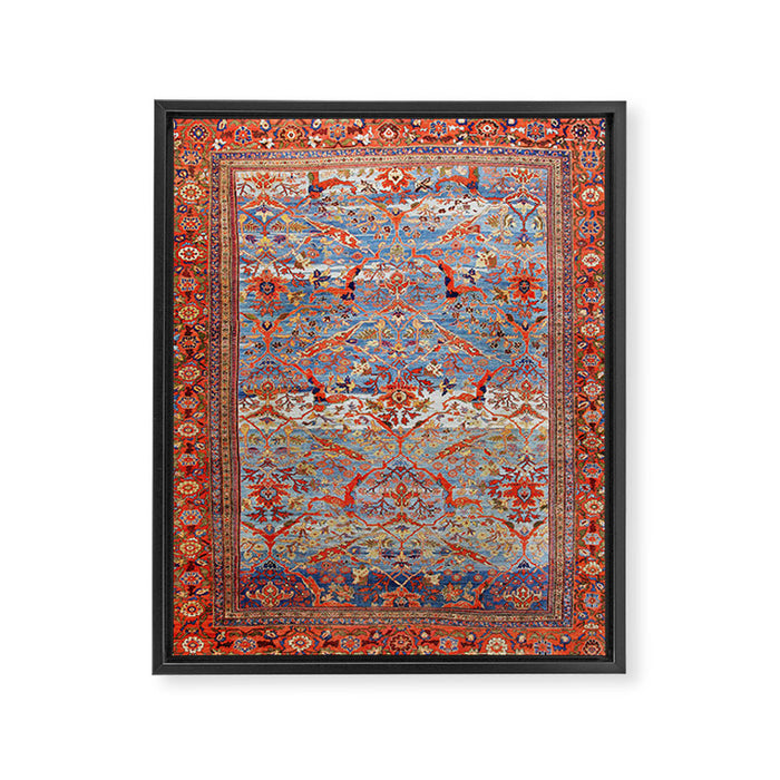 Sultanabad Antique Persian Rug Print Framed Canvas Print Gallery Image 1