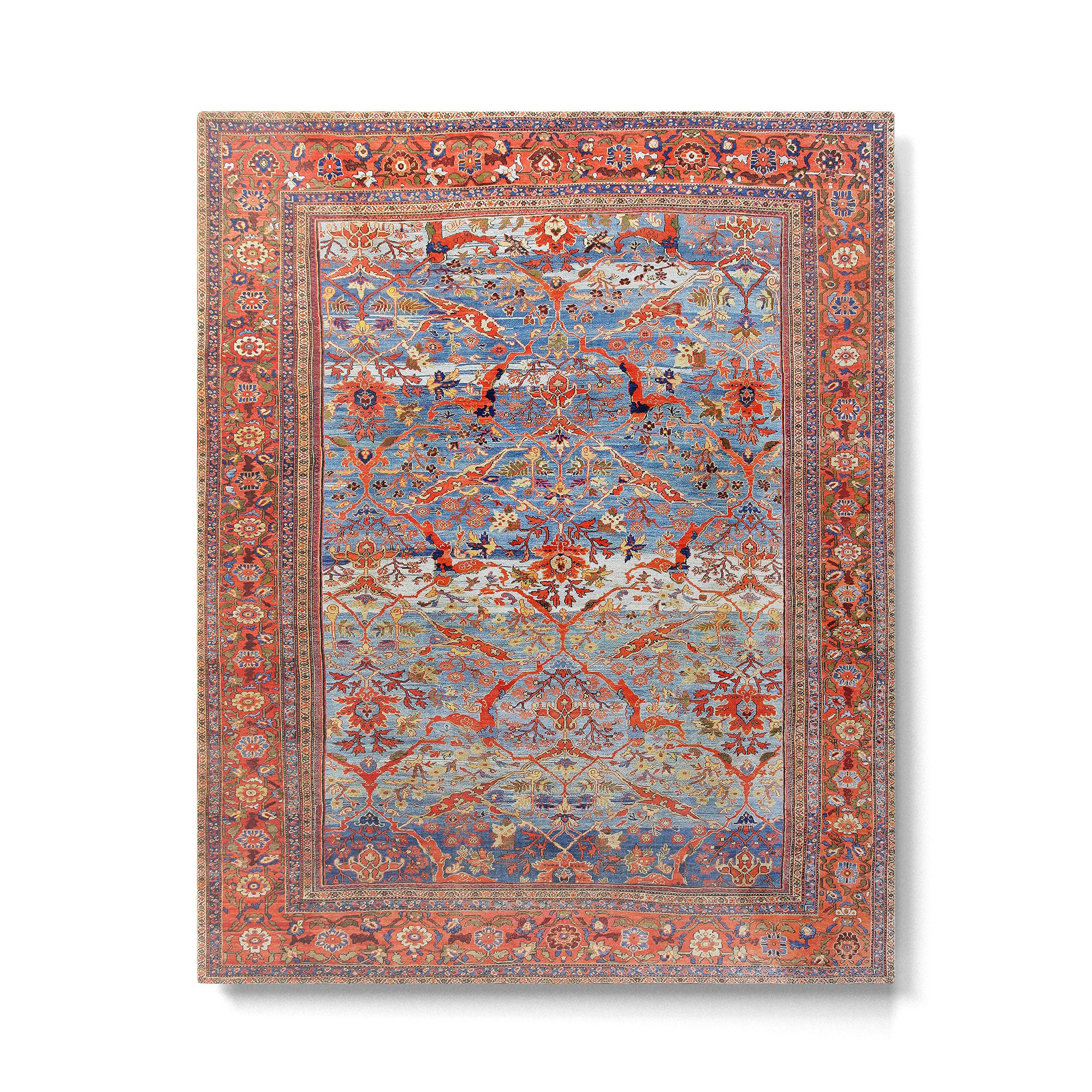 Sultanabad Antique Persian Rug Print Metal Print Gallery Image 4