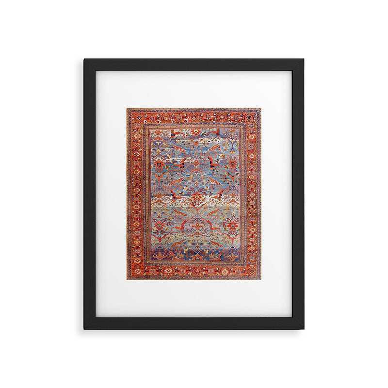 Sultanabad Antique Persian Rug Print Framed Art Print Gallery Image 5