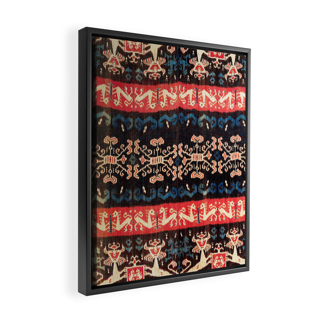 Sumba East Indonesian Ikat Print Framed Canvas Print Gallery Image 2