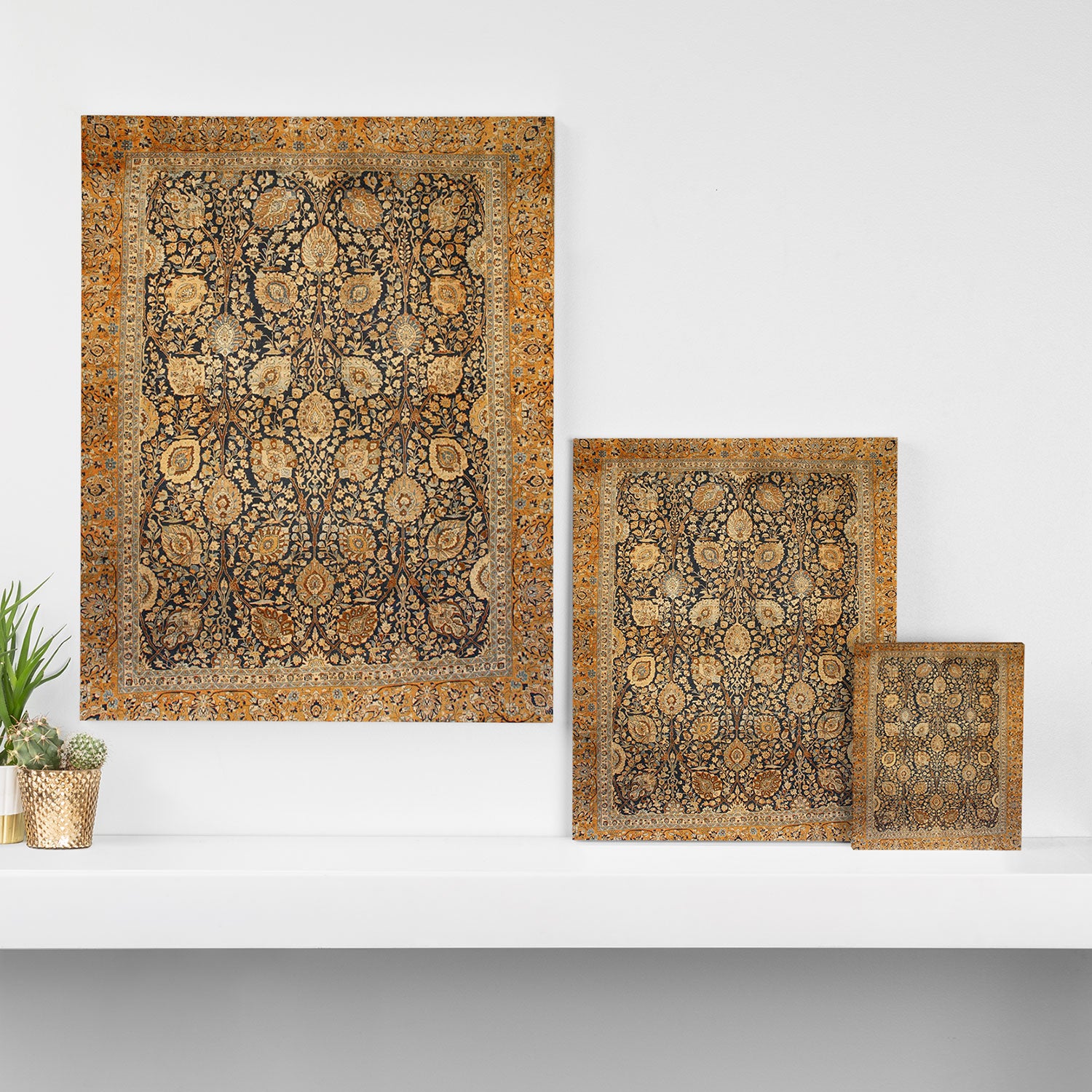 Tabriz Antique Boho Persian Rug Print Canvas Print Gallery Image 3