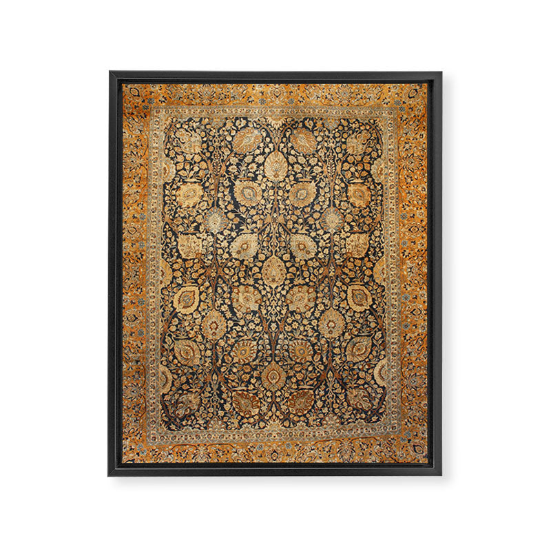 Tabriz Antique Boho Persian Rug Print Framed Canvas Print Gallery Image 3