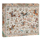 Tabriz Antique Persian Hunting Rug Print Canvas Print Gallery Image 3