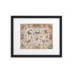 Tabriz Antique Persian Hunting Rug Print Framed Art Print Gallery Image 4