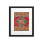 Tabriz  Antique West Persian Azerbaijan Carpet Print Framed Art Print Gallery Image 4