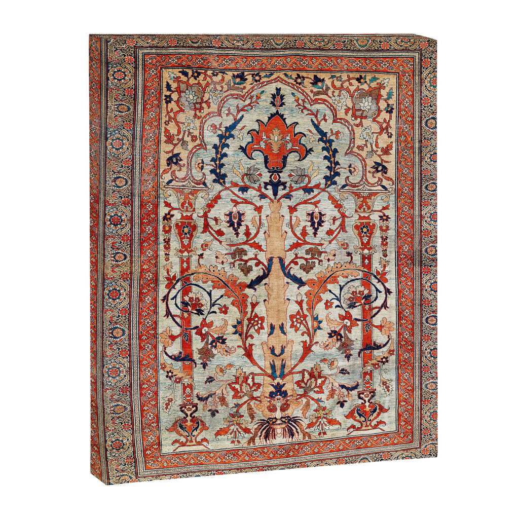 Tabriz Azerbaijan Northwest Persian Silk Rug Print Canvas Print Gallery Image 6