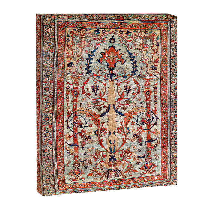 Tabriz Azerbaijan Northwest Persian Silk Rug Print Canvas Print Gallery Image 1
