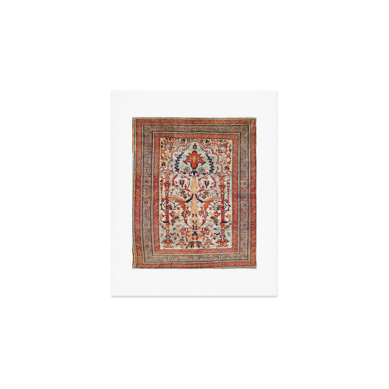 Tabriz Azerbaijan Northwest Persian Silk Rug Print Art Print Gallery Image 1