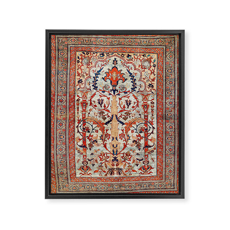 Tabriz Azerbaijan Northwest Persian Silk Rug Print Framed Canvas Print Gallery Image 6