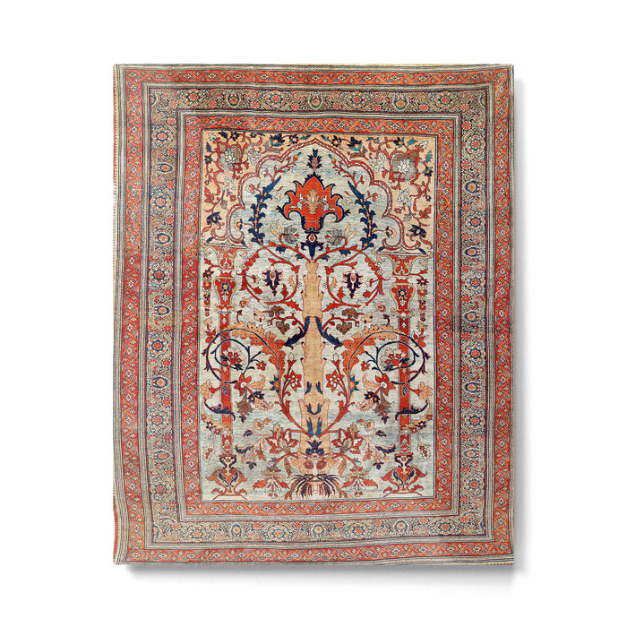 Tabriz Azerbaijan Northwest Persian Silk Rug Print Metal Print Gallery Image 1