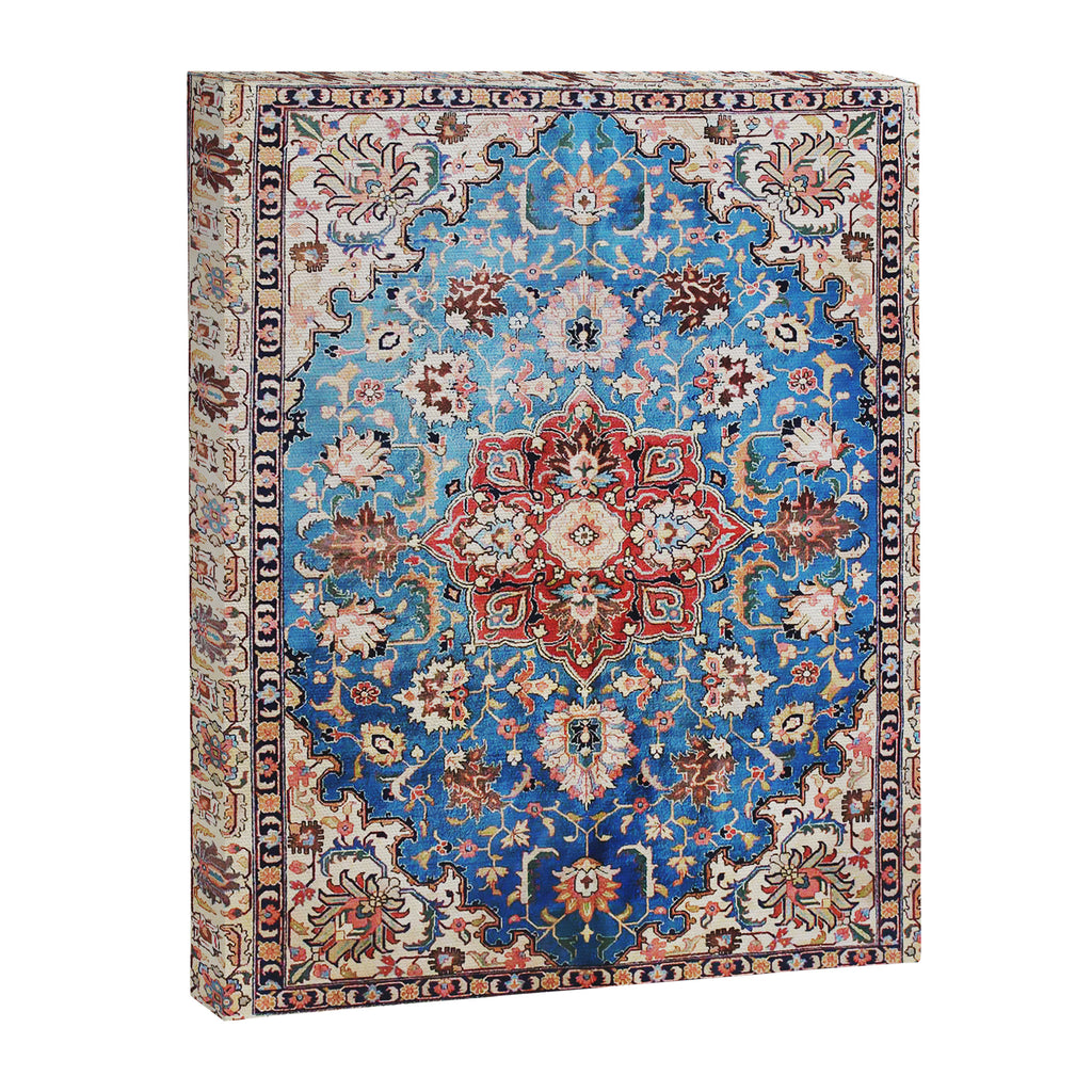Tabriz Rug With Blue Field Print Canvas Print Gallery Image 3