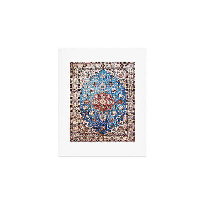 Tabriz Rug With Blue Field Print Art Print Gallery Image 1