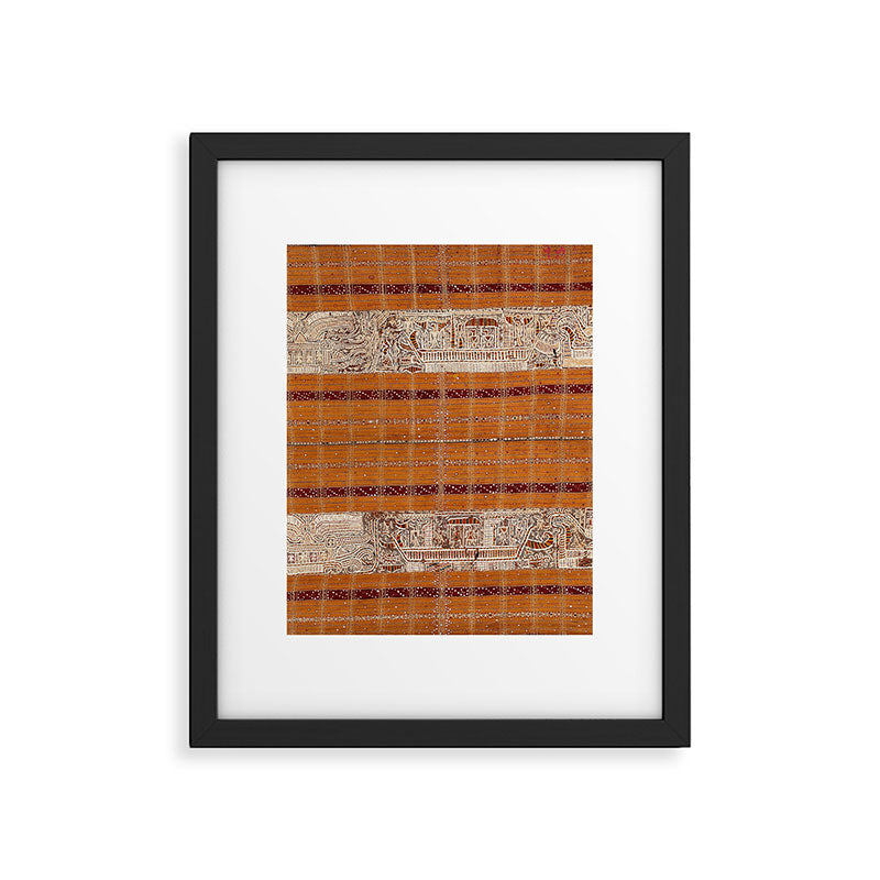 Tapis Lampong South Sumatra Indonesian Wrap for Woman Print Framed Art Print Gallery Image 6
