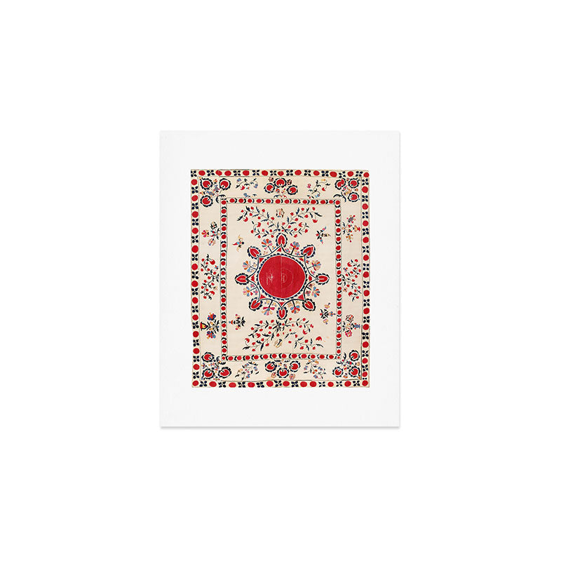 Tashkent Suzani Kokand Uzbekistan Embroidery Print Art Print Gallery Image 1
