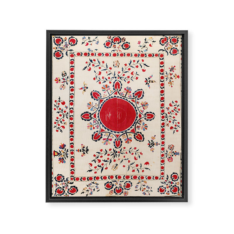 Tashkent Suzani Kokand Uzbekistan Embroidery Print Framed Canvas Print Gallery Image 3