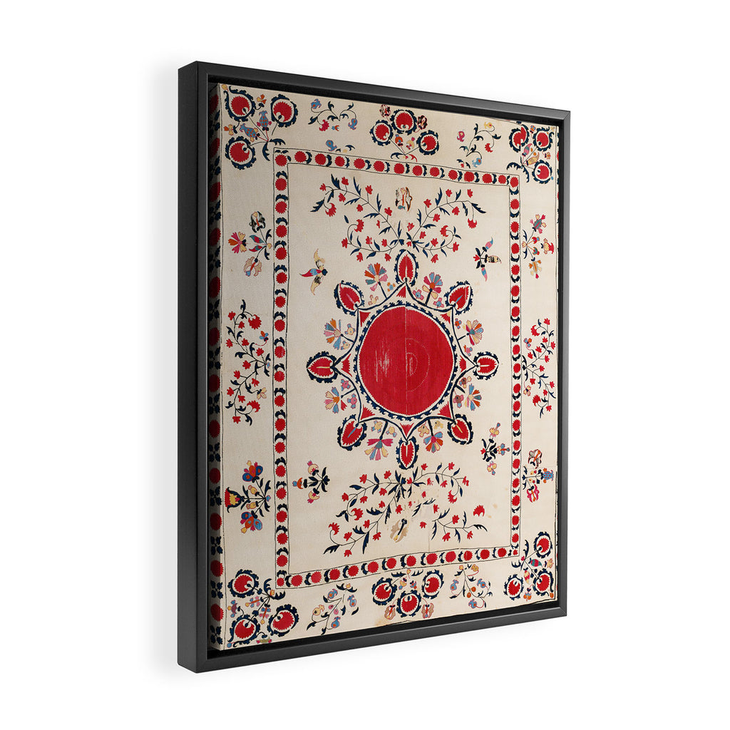Tashkent Suzani Kokand Uzbekistan Embroidery Print Framed Canvas Print Gallery Image 2