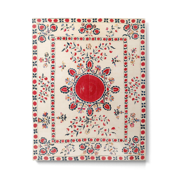 Tashkent Suzani Kokand Uzbekistan Embroidery Print Metal Print Gallery Image 1