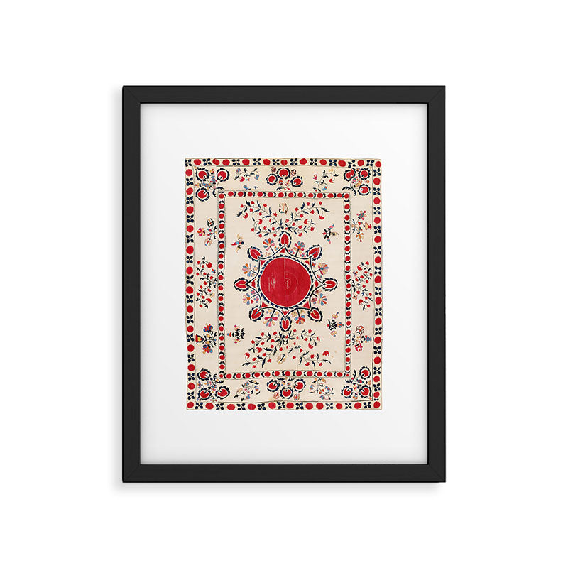 Tashkent Suzani Kokand Uzbekistan Embroidery Print Framed Art Print Gallery Image 5