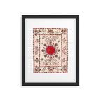 Tashkent Suzani Kokand Uzbekistan Embroidery Print Framed Art Print Gallery Image 5