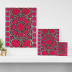 Tashkent Suzani Uzbekistan  Antique Carpet Canvas Print Gallery Image 3