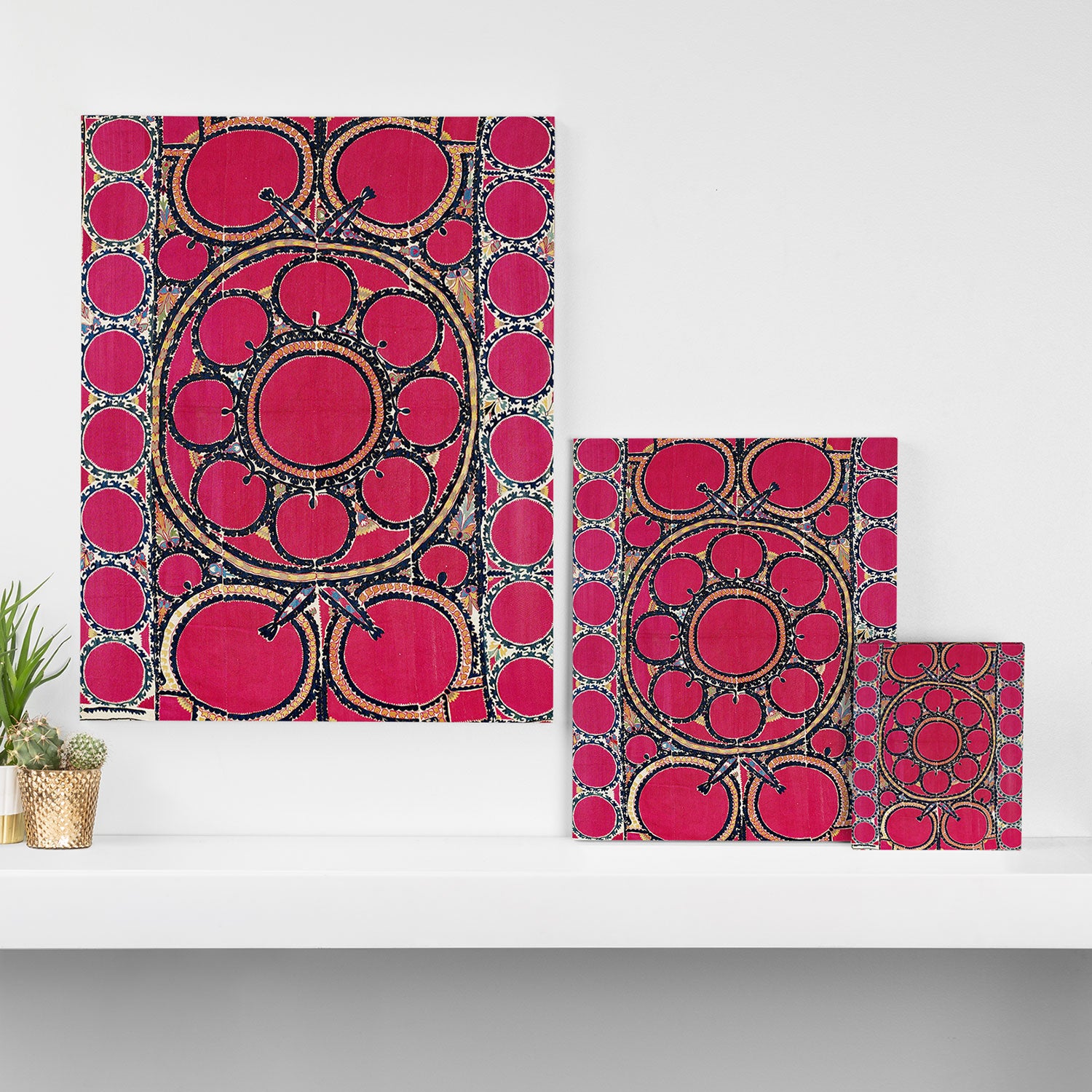 Tashkent Suzani Uzbekistan  Antique Carpet Canvas Print Gallery Image 3