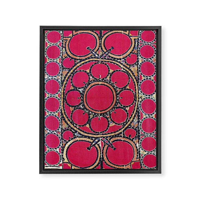 Tashkent Suzani Uzbekistan  Antique Carpet Framed Canvas Print Gallery Image 1