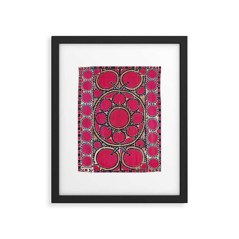 Tashkent Suzani Uzbekistan  Antique Carpet Framed Art Print Gallery Image 6