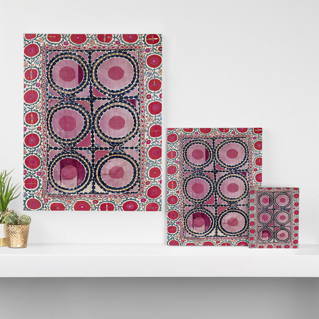 Tashkent Suzani Uzbekistan Floral Embroidery Print Canvas Print Gallery Image 3