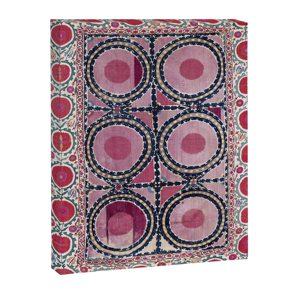 Tashkent Suzani Uzbekistan Floral Embroidery Print Canvas Print Gallery Image 3