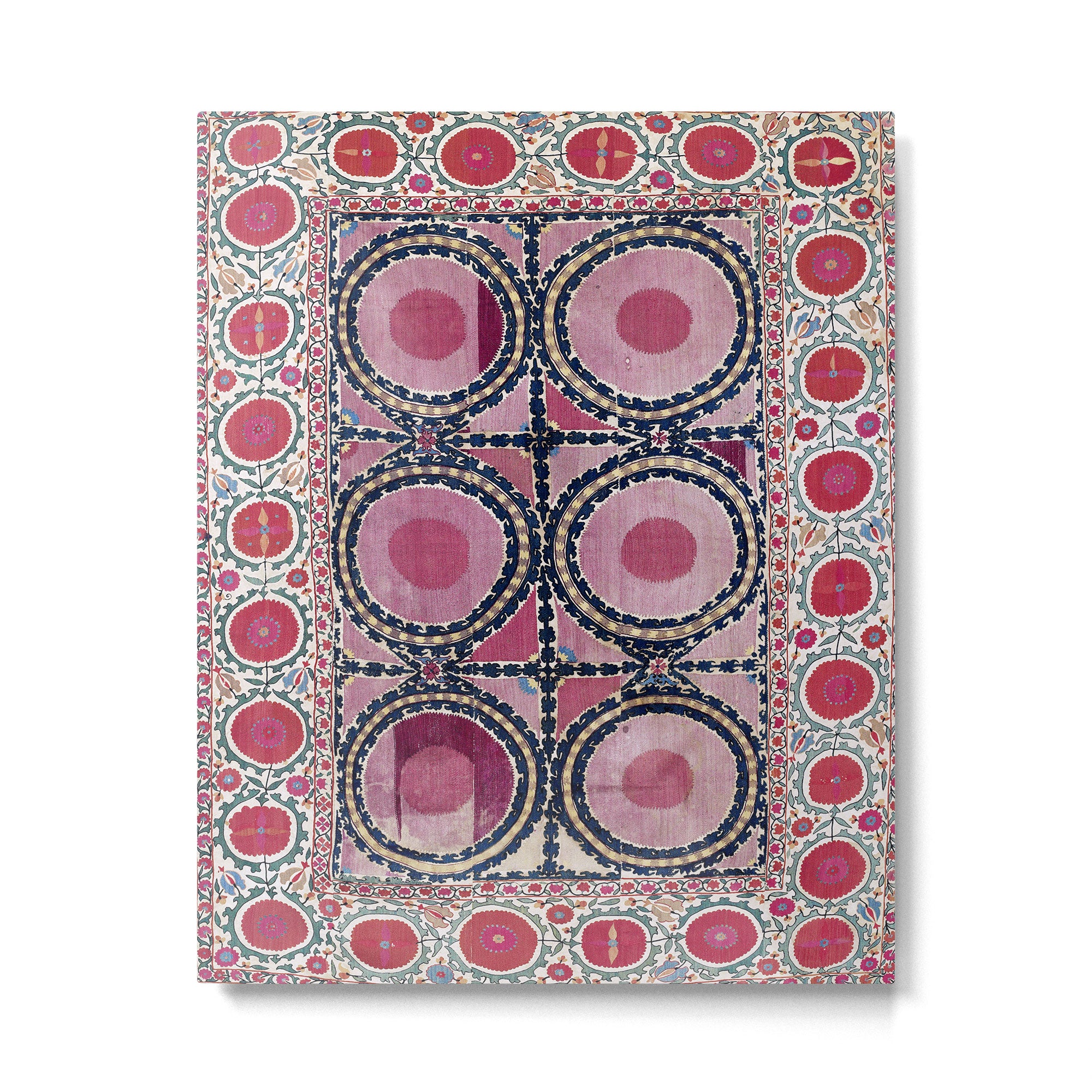 Tashkent Suzani Uzbekistan Floral Embroidery Print Metal Print Gallery Image 4