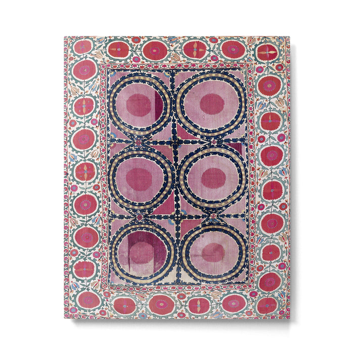 Tashkent Suzani Uzbekistan Floral Embroidery Print Metal Print Gallery Image 1
