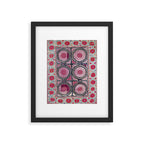 Tashkent Suzani Uzbekistan Floral Embroidery Print Framed Art Print Gallery Image 5
