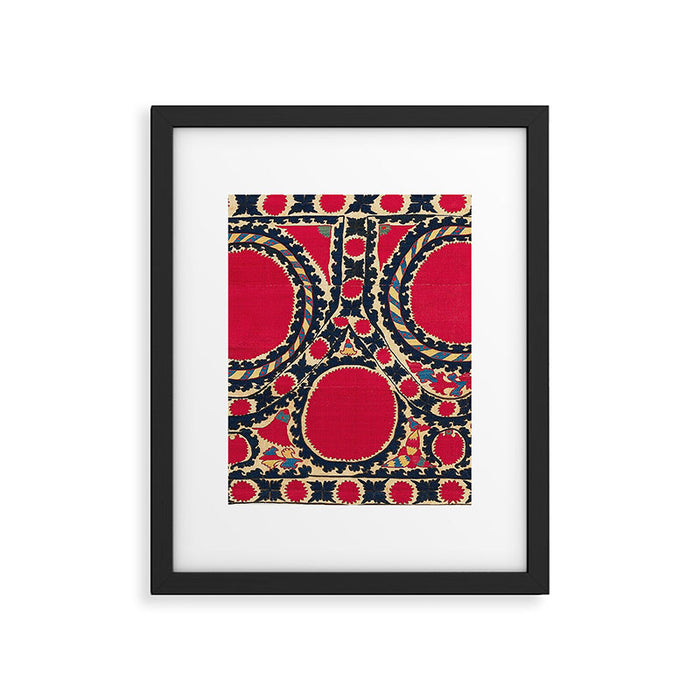 Tashkent Uzbekistan Central Asian Suzani Embroidery Print Framed Art Print Gallery Image 1