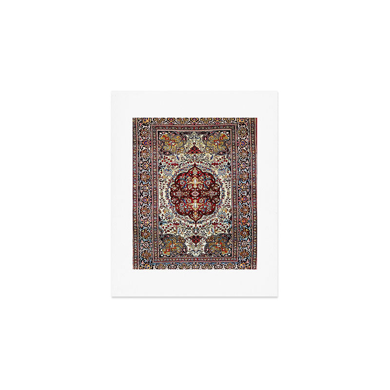 Tehran North Persian Carpet Print Art Print Gallery Image 1