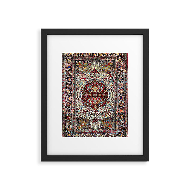 Tehran North Persian Carpet Print Framed Art Print Gallery Image 4