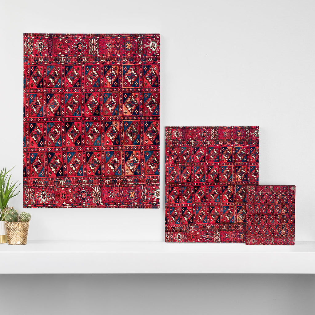 Tekke  Antique West Turkestan Rug Print Canvas Print Gallery Image 3