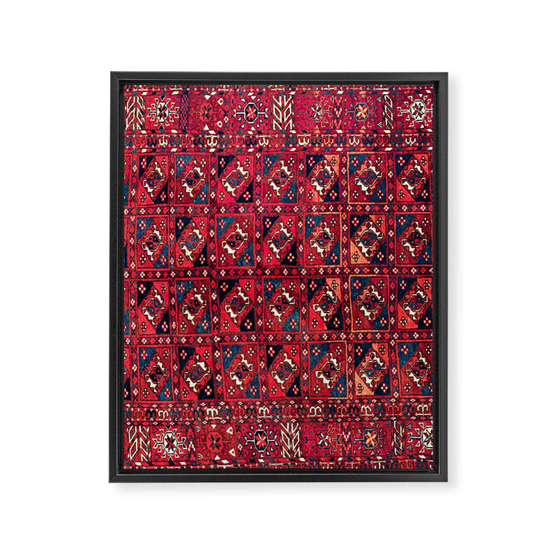 Tekke  Antique West Turkestan Rug Print Framed Canvas Print Gallery Image 3