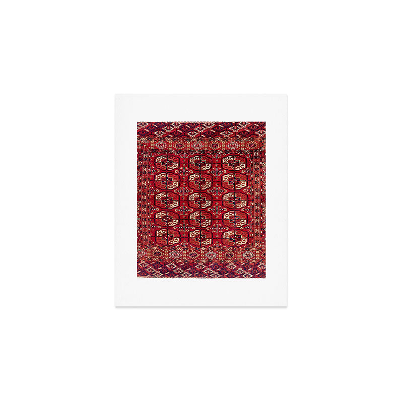 Tekke  Antique West Turkestan Rug Print Art Print Gallery Image 1