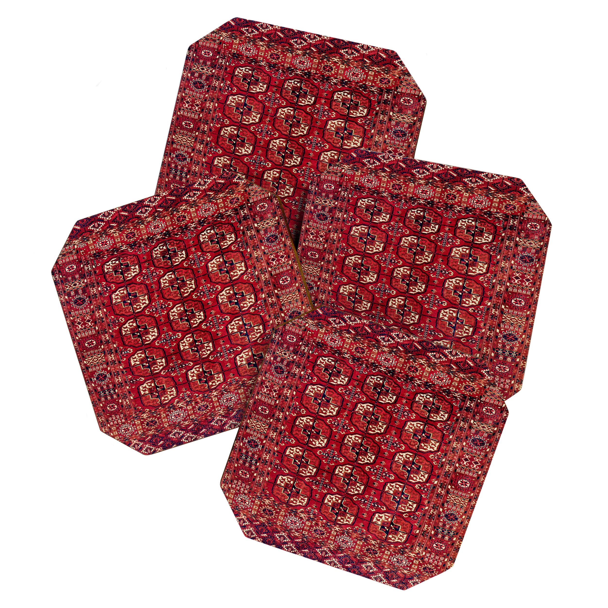 Tekke  Antique West Turkestan Rug Print Coaster Gallery Image 1