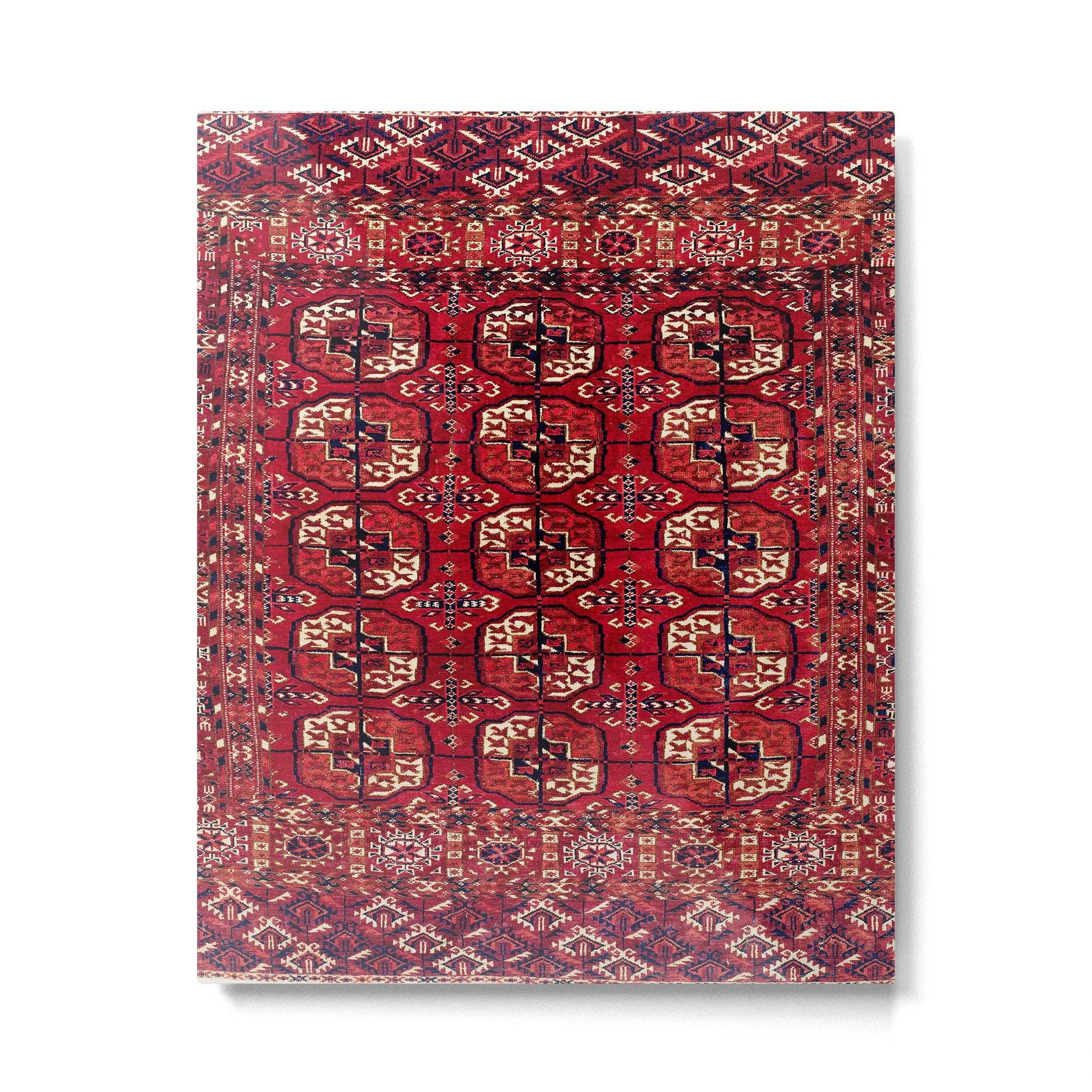Tekke  Antique West Turkestan Rug Print Metal Print Gallery Image 6