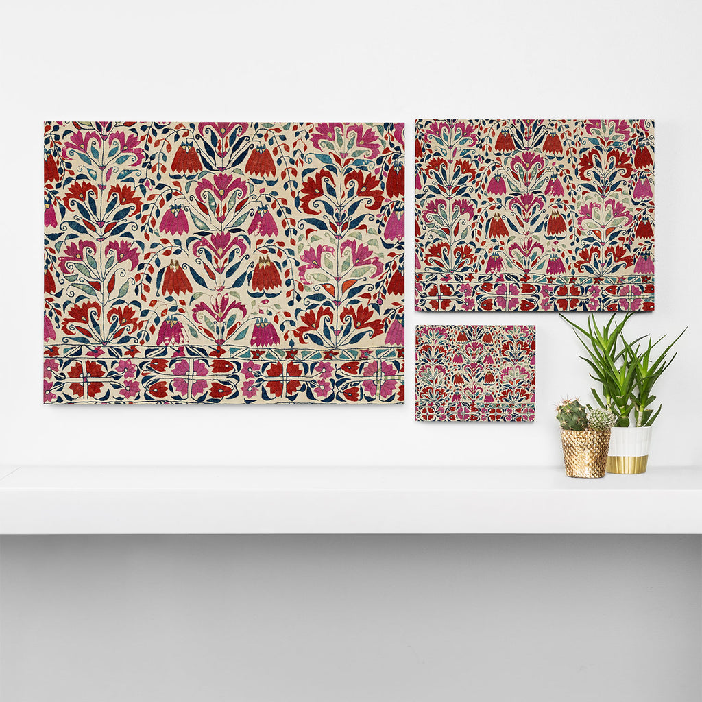 Tekke Asmalyk West Turkestan Floral Textile Print Canvas Print Gallery Image 3