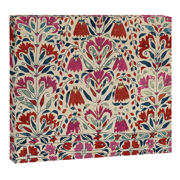 Tekke Asmalyk West Turkestan Floral Textile Print Canvas Print Gallery Image 1