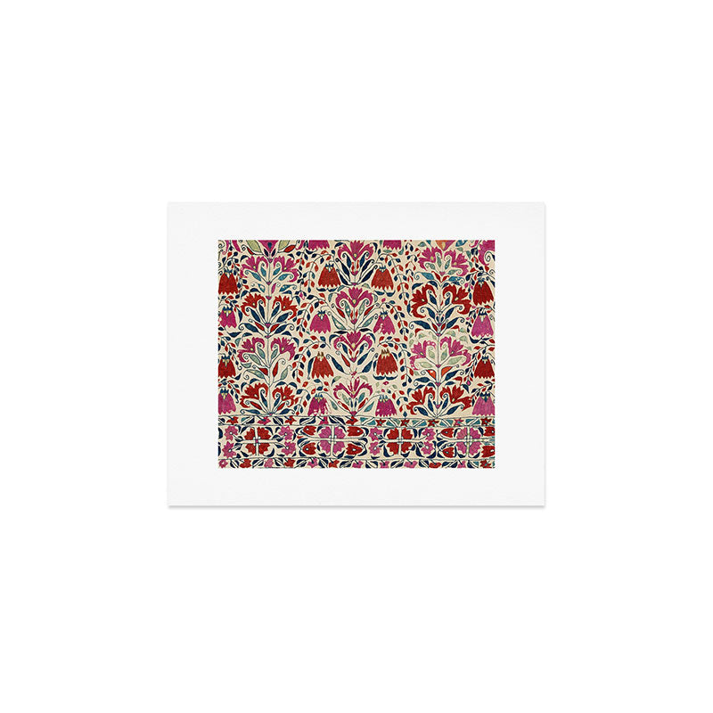 Tekke Asmalyk West Turkestan Floral Textile Print Art Print Gallery Image 1