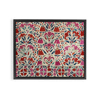Tekke Asmalyk West Turkestan Floral Textile Print Framed Canvas Print Gallery Image 3