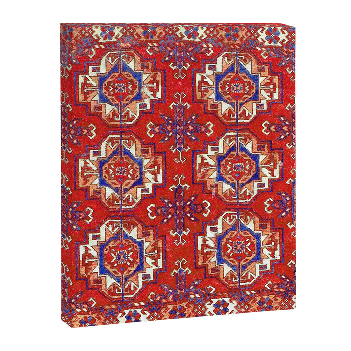 Tekke Torba Antique Turkmen Tribal Rug Print Canvas Print Gallery Image 1