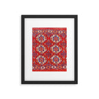 Tekke Torba Antique Turkmen Tribal Rug Print Framed Art Print Gallery Image 5