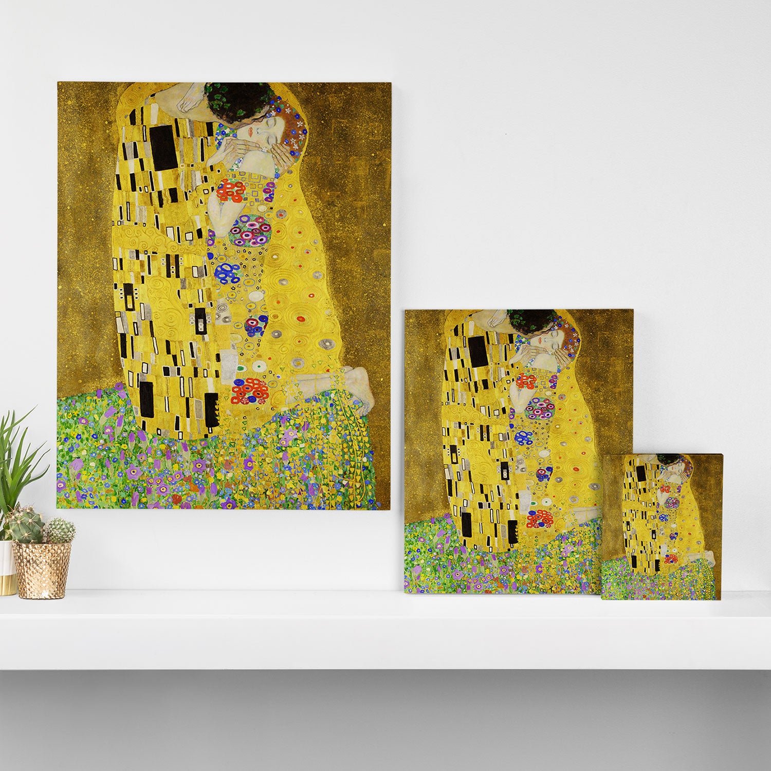 The Kiss, Gustav Klimt Canvas Print Gallery Image 3