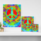 Tie Dye Peace Sign Canvas Print Gallery Image 3