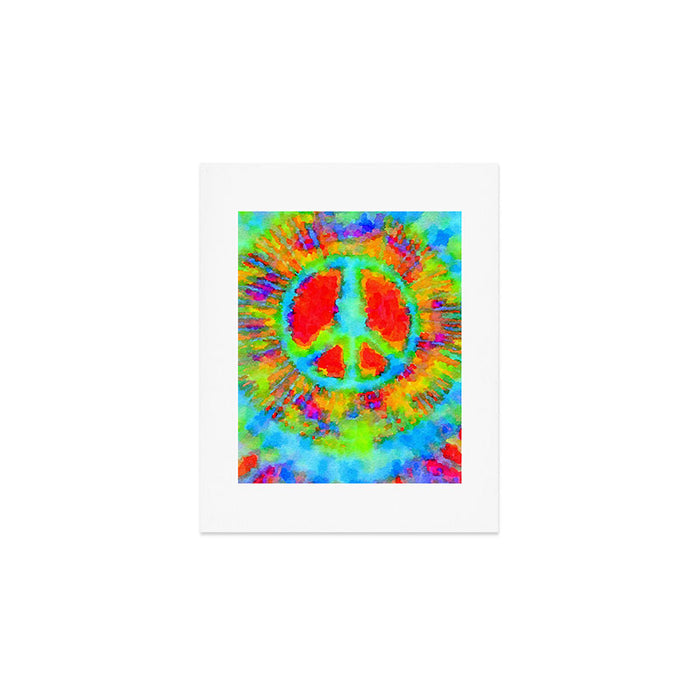 Tie Dye Peace Sign Art Print Gallery Image 1