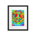 Tie Dye Peace Sign Framed Art Print Gallery Image 5